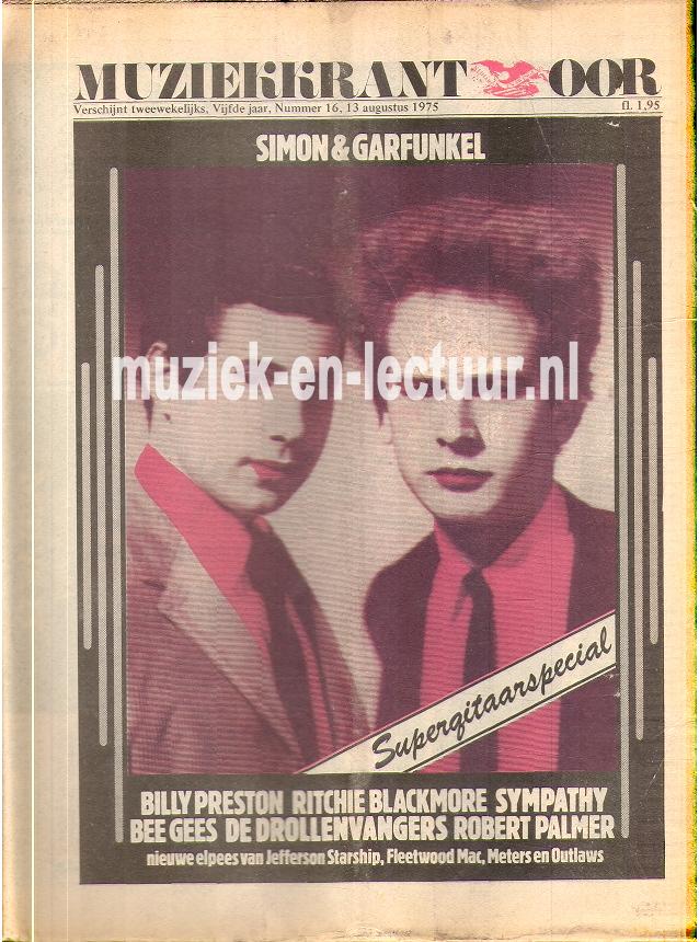 Muziekkrant Oor 1975 nr. 16